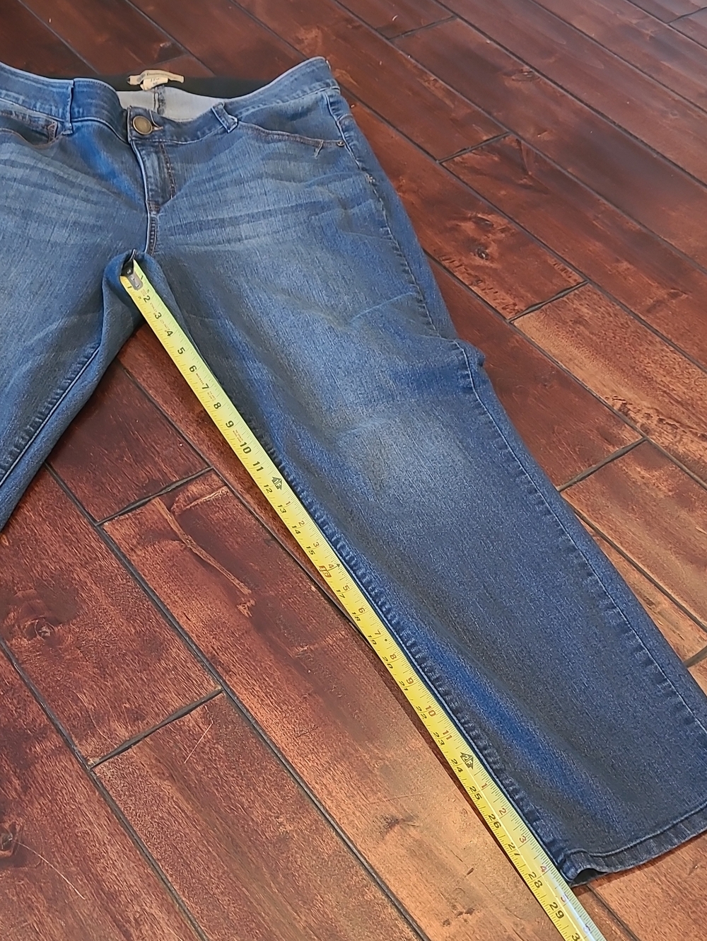 Democracy Blue Ab Technology Classic Straight-Leg Blue Jeans Size 18W - Picture 3 of 8